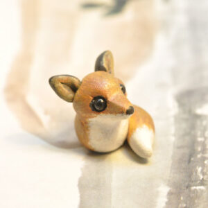 polymer clay red fox