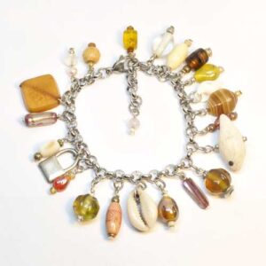 amber glass bead bracelet