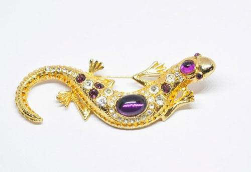 Vintage Lizard broche